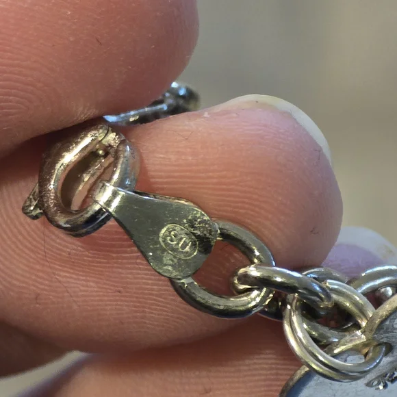 Sterling Silver Heart Charm Bracelet - Picture 9 of 9